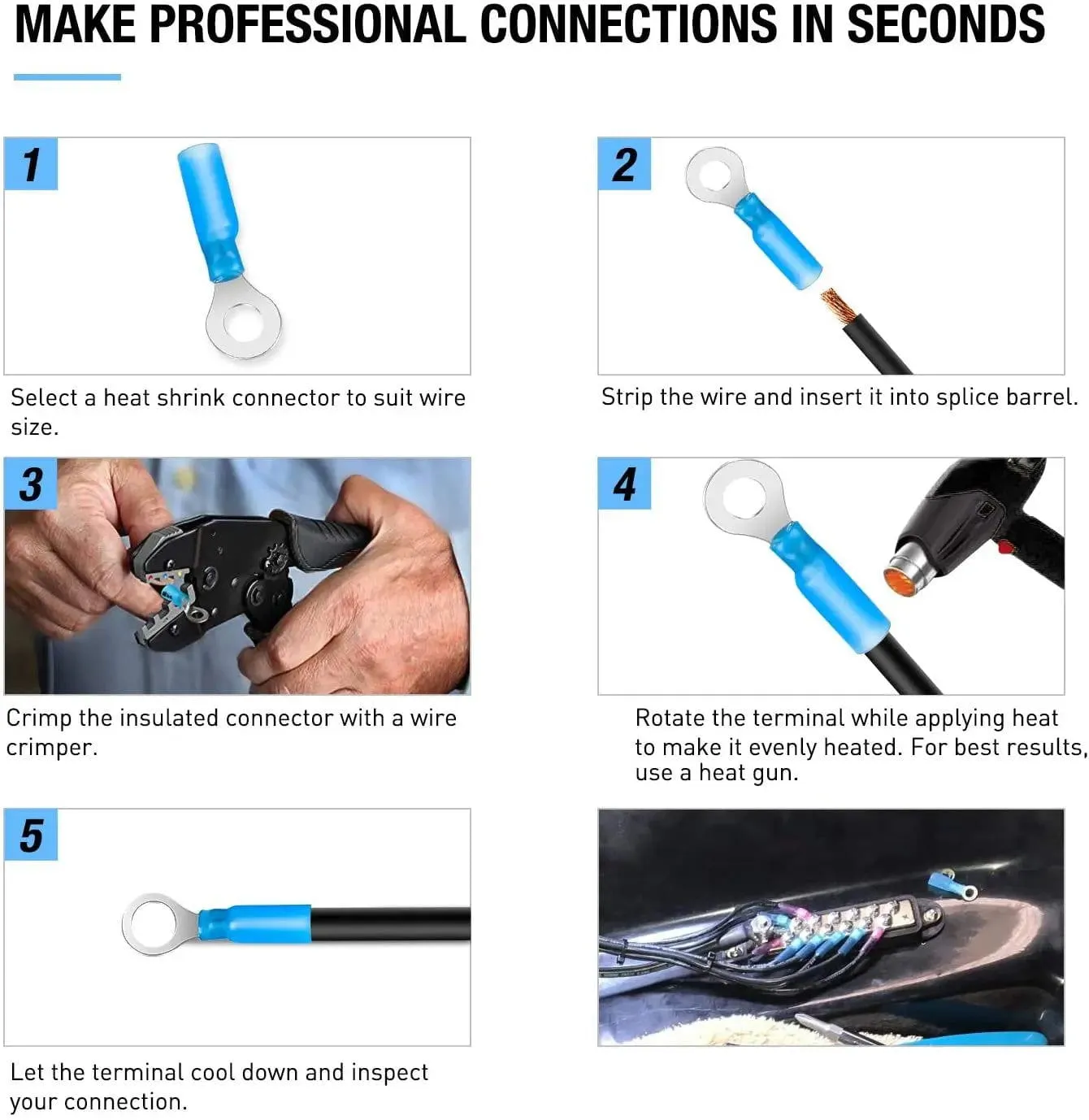 270Pcs Heat Shrink Wire Connector