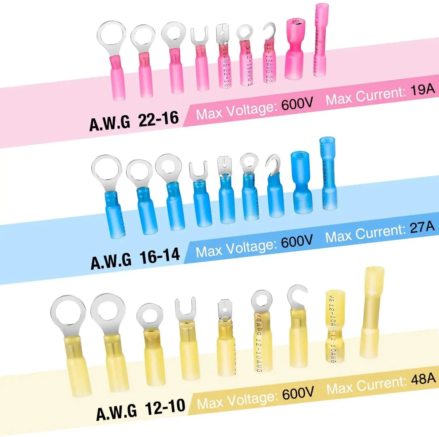 270Pcs Heat Shrink Wire Connector