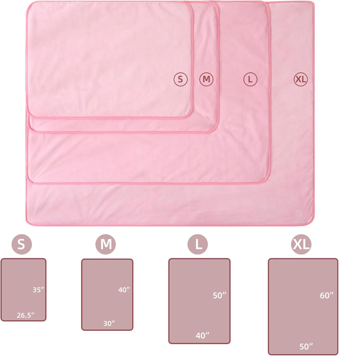 DaysU Waterproof Dog Blanket for Small Dogs - Soft Sherpa Fleece Reversible Pet Blanket, Cat Blanket Washable for Couch Protection, Warm Plush Puppy Blankets, 26.5"x35" Pink