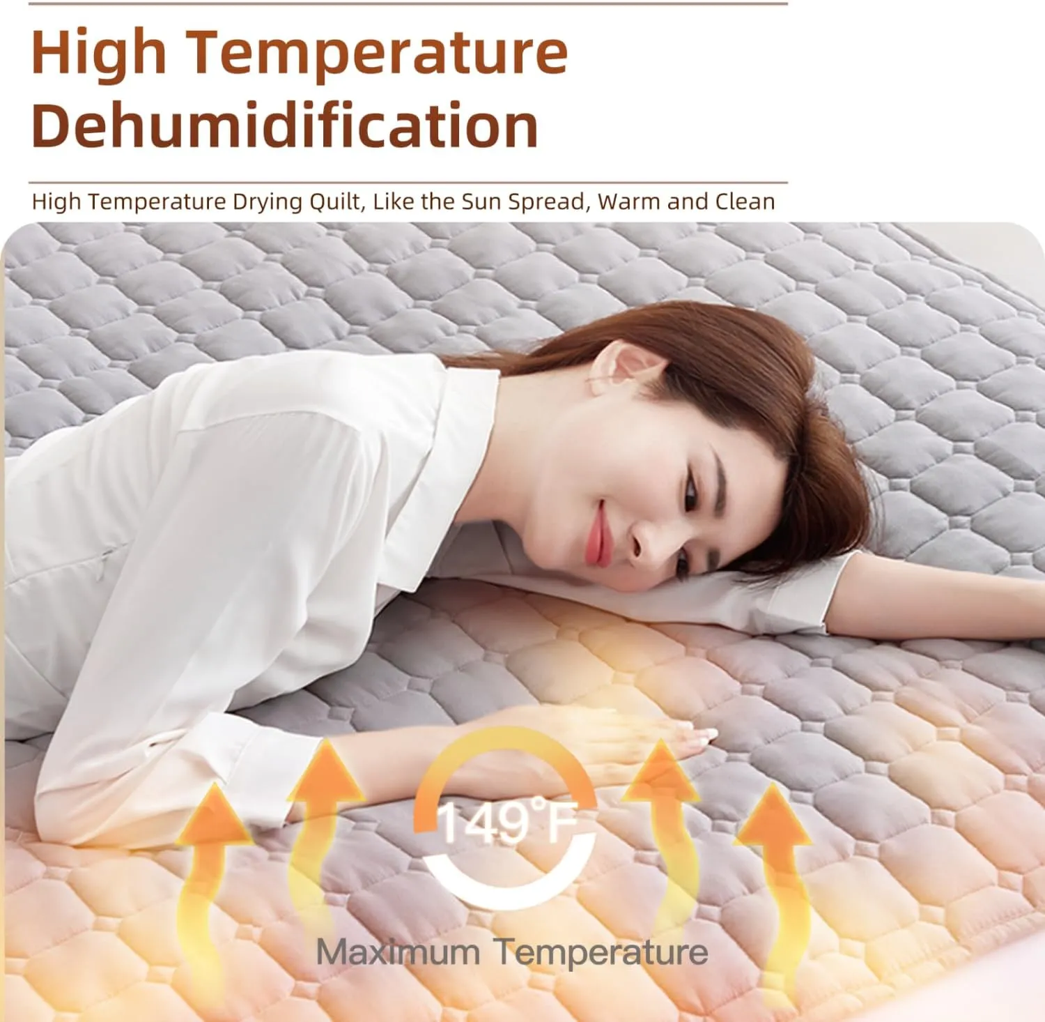 Electric Restful Water Heated Mattress Pad,Upgrade None Wire Quilted Cotton Electric Mattress Pads Cover,Fast Heating Bed Warmer with Soft Microfiber Blanket
