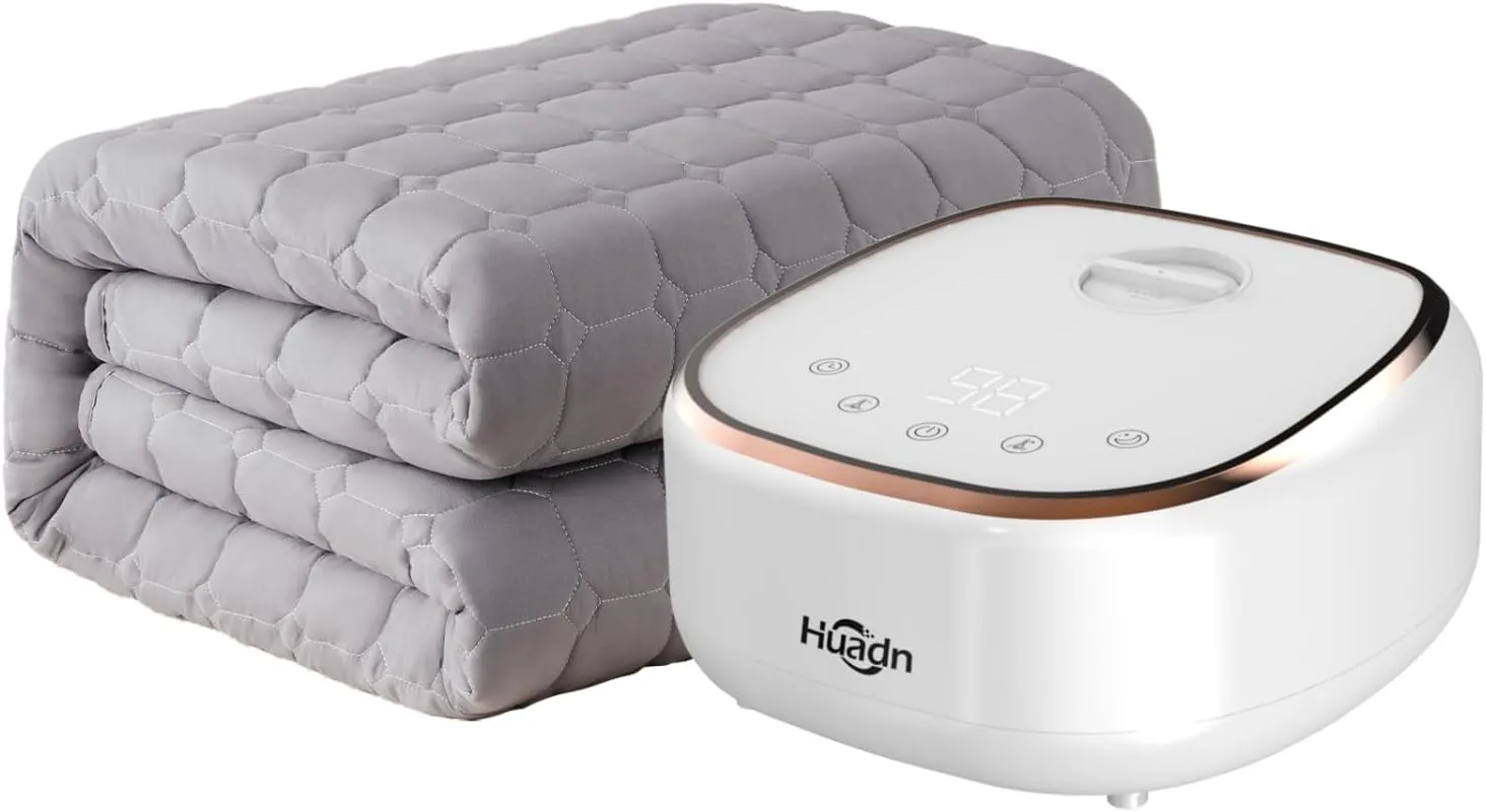 Electric Restful Water Heated Mattress Pad,Upgrade None Wire Quilted Cotton Electric Mattress Pads Cover,Fast Heating Bed Warmer with Soft Microfiber Blanket