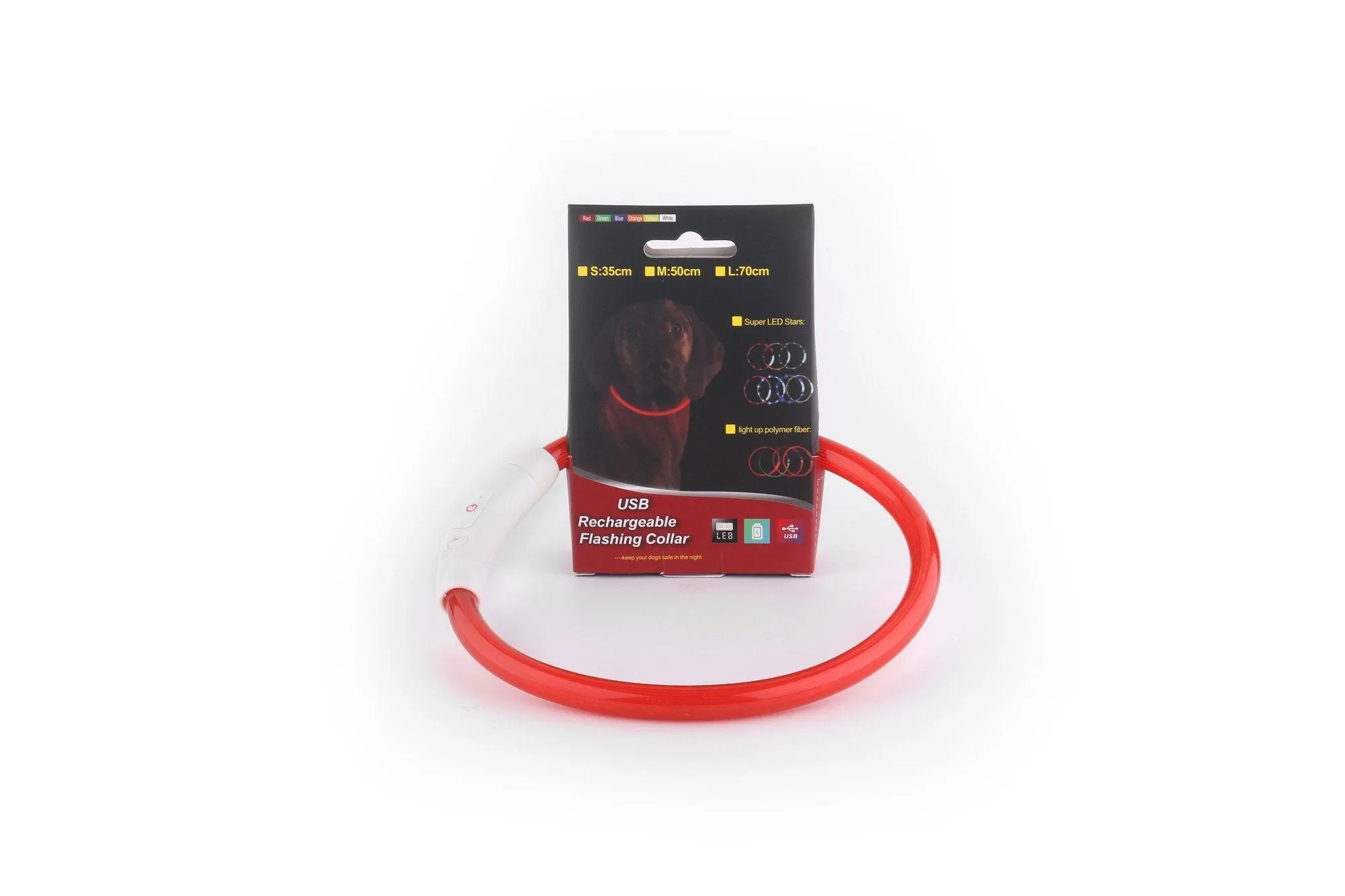 Rechargeable Waterproof LED Flashing Light Band - Night Safety for Dogs