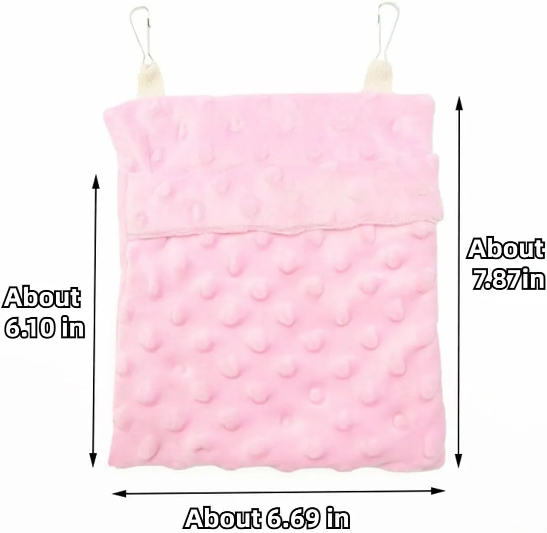 Sugar Glider Bonding Pouch Carrier Bag Sling Sleep Bag with Adjustable Strap for Travel Gliders Ferret Rat Hedgehog Hamster Small Pets (Pink)
