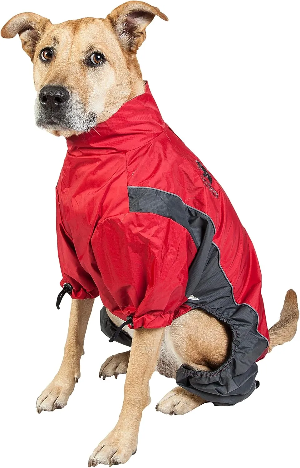 TOUCHDOG 'Quantum-Ice' Full Body Bodied Adjustable and 3M Reflective Pet Dog Coat Jacket w/ Blackshark Technology, Small, Red, Charcoal Grey