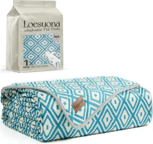 Washable Pee Pads for Dogs - Extra Thick Reusable Puppy Pads with Super Absorbency, Waterproof & Non-Slip Dog Pee Pads for Potty Training , Whelping , Playpen , Crate , Prevents Leakage 48"x65"